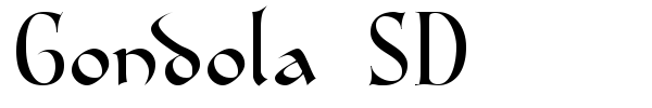 Gondola SD font preview